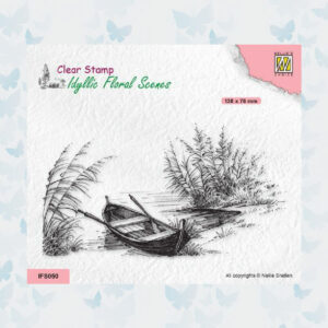 Nellies Choice Clear Stempel - Idyllic Floral - Meer met boot IFS050