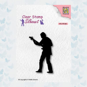 Nellies Choice Clearstempel - Silhouette Teenagers - Gitaar SIL088