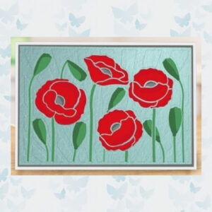 Crafters Companion Precious Poppies 3D Embossing Folder & Stencil (GEM-EF5-3D-PREP)