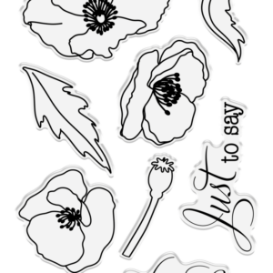 Crafters Companion Outline Floral Clear Stamp Proud Poppy (CC-STP-PRPO)