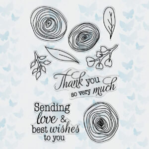 Crafters Companion Outline Floral Clear Stamp Radiant Ranunculus (CC-STP-RARA)