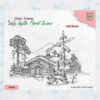 Nellies Choice Clear Stempel - Idyllic Floral - Winter Scene met Huis en Bomen IFS058