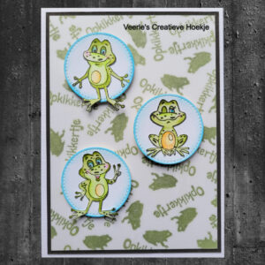 Nellies Choice Layered Frame Dies with Clear Stempel - Opkikkertje LTCFS004