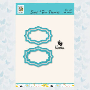 Nellies Choice Layered Frame Dies with Clear Stempel - Hoera LTCFS005