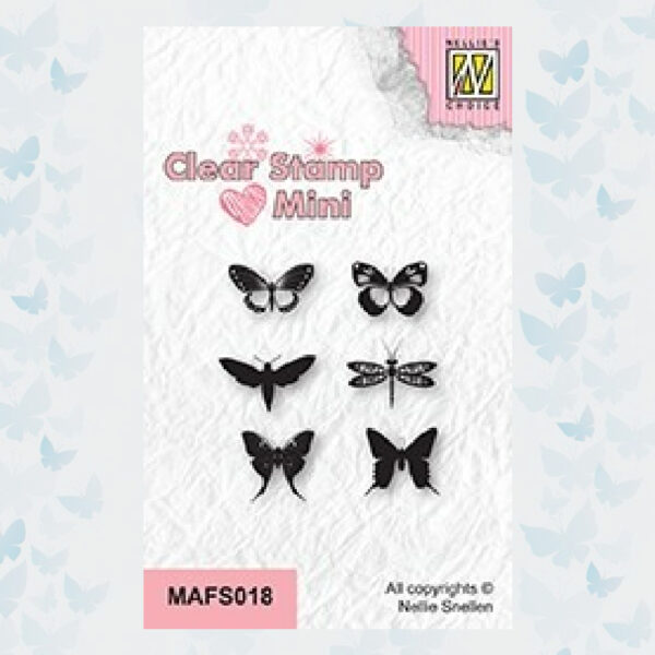 Nellies Choice Mini Clear Stempel - Butterflies 2 MAFS018