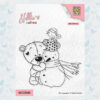 Nellies Choice Clearstempel - Cuties - Snowman with bear NCCS030