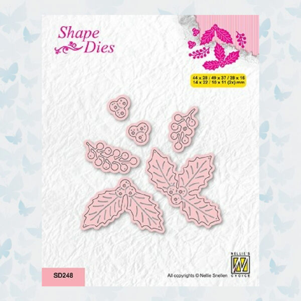 Nellies Choice Shape Die - Holly leaves and berries SD248