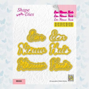 Nellies Choice Shape Die - Tekst - Een nieuw huis SD266