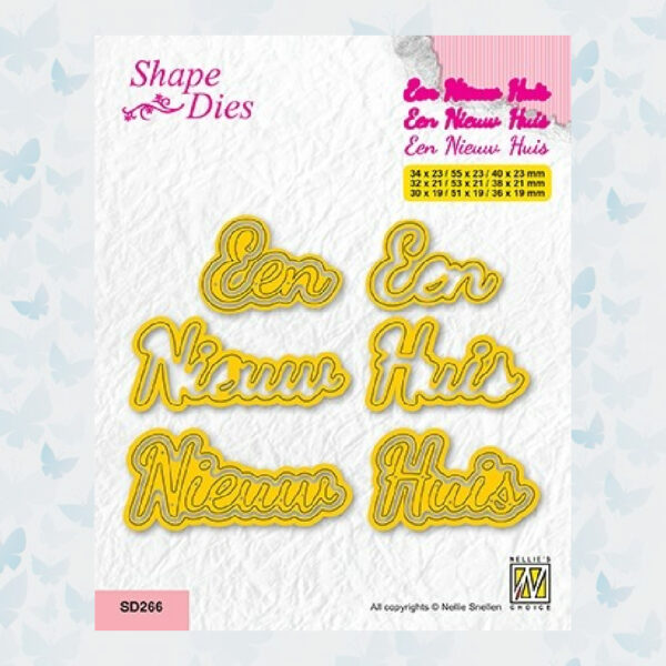 Nellies Choice Shape Die - Tekst - Een nieuw huis SD266