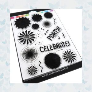 Catherine Pooler Clear Stempels - Party Fans Stamp Set CPS1031