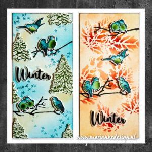 Marianne Design Clear Stamp & Dies Set Tinys Vogels TC0904