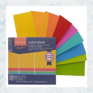 Florence Labelblok 216g Brights Glad Cardstock 9 kleuren 3 formaten 2920-0023