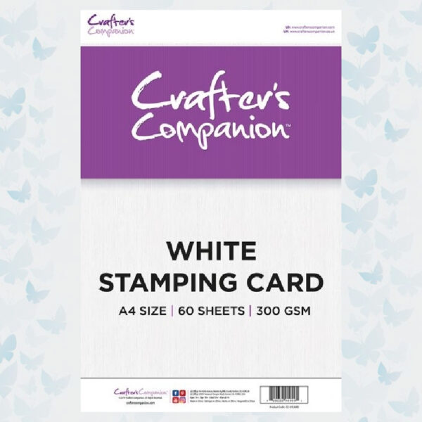 Crafter's Companion White Stamping Card CC-STCARD 60 vel