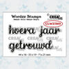 Crealies Clearstamp Wordzz Hoera Getrouwd CLWZS09