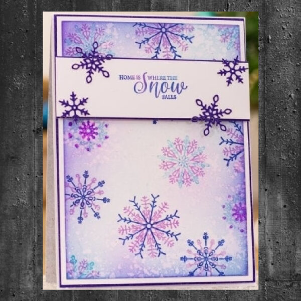 Crafter's Companion Glittering Snowflakes A6 Clear Stamp Chase The Snowflakes (S-GS-ST-CHTS)