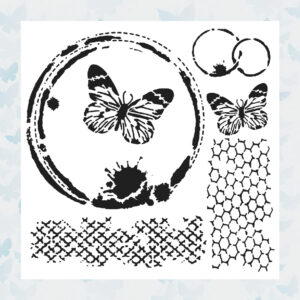The Crafter's Workshop Template 15x15cm Butterfly Collage TCW554s