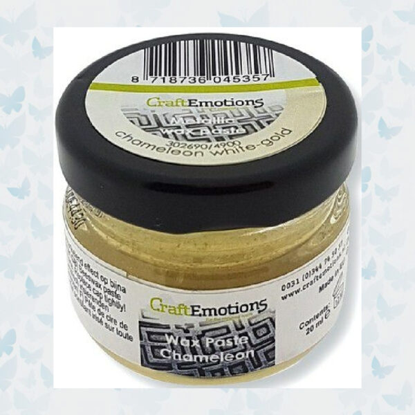 CraftEmotions Wax Paste Chameleon - Wit Goud 302690/4900
