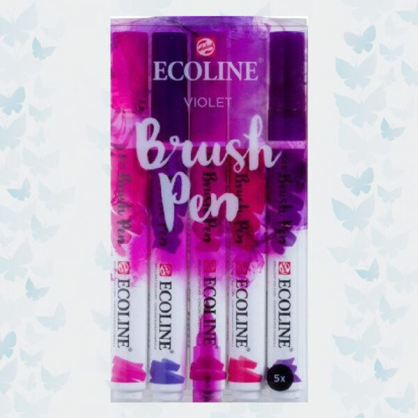 Ecoline Set van 5 Brush Pens Violet 11509910