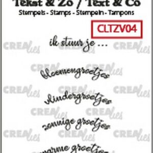Crealies Clearstamp Tekst & Zo Gebogen: ik stuur je CLTZV04