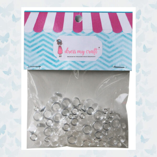 Dress My Craft Droplets Clear Water Assorted 150pcs (DMCFA4012)