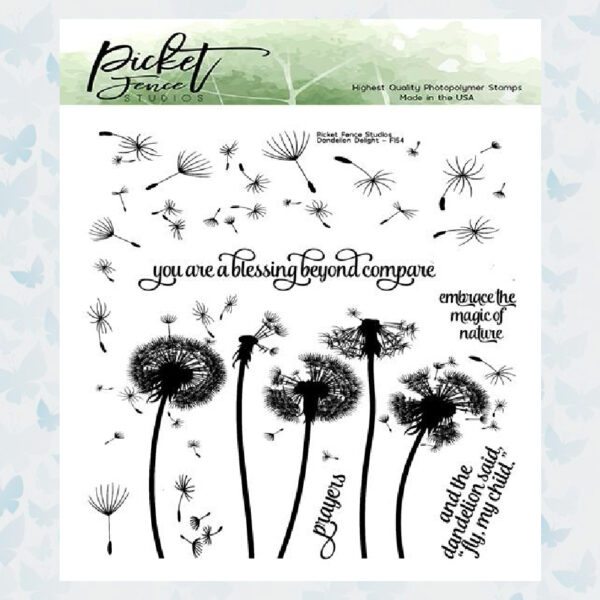 Picket Fence Studios Dandelions Delight 6x6 Inch Clear Stamps (F-154)