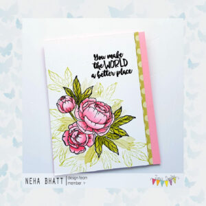 Jane's Doodles Clear Stamps Peony JD060
