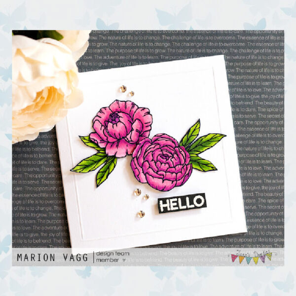 Jane's Doodles Clear Stamps Peony JD060