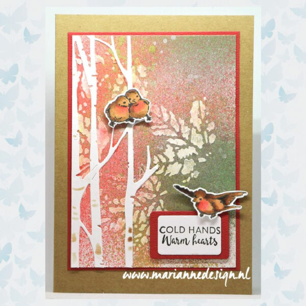 Marianne Design Clear Stamp & Dies Set Tinys Vogels TC0904