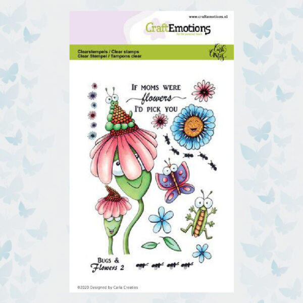 CE Clear Stempels - Bugs & flowers 2 Carla Creaties 130501/1696