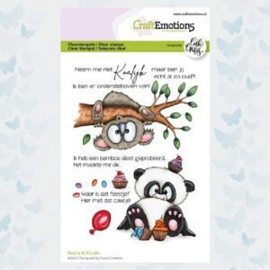 CraftEmotions Clear Stempels A6 - Koala & Panda Carla Creaties 1360501/1562
