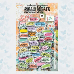 AALL & Create Ephemera Paper Die-Cuts Tiny Words Color AALL-EP-008