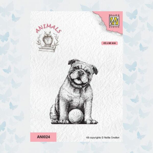 Nellies Choice Clearstempel - Hond met bal ANI024