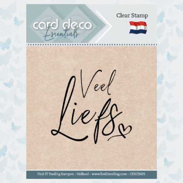Card Deco Essentials - Clear Stamps - Veel Liefs CDECS025