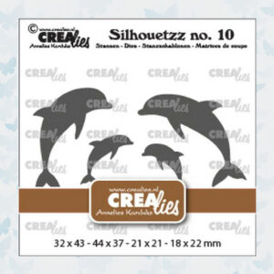Crealies Silhouetzz no. 10 - Dolfijnen 4x CLSH10