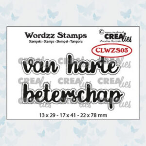 Crealies Clearstamp Wordzz van Harte Beterschap CLWZS03