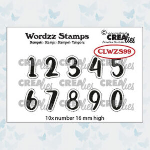 Crealies Clearstamp Wordzz Cijfers CLWZS99