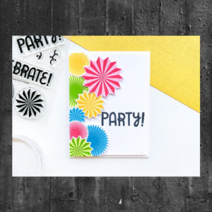 Catherine Pooler Clear Stempels - Party Fans Stamp Set CPS1031