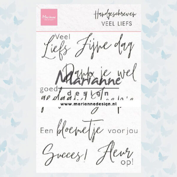Marianne Design Clear Stamps Handgeschreven - Veel Liefs CS1050