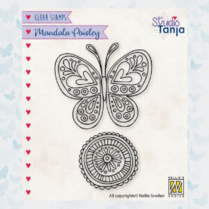 Nellies Choice Clear Stempel Mandala - Paisley Vlinder CSMAN011
