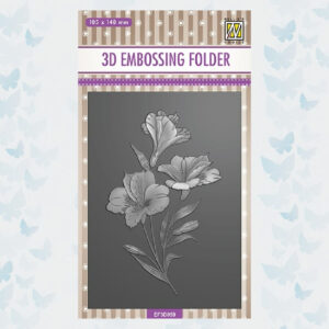 Nellies Choice 3D Embossing Folder Set-4 - Orchid EF3D059