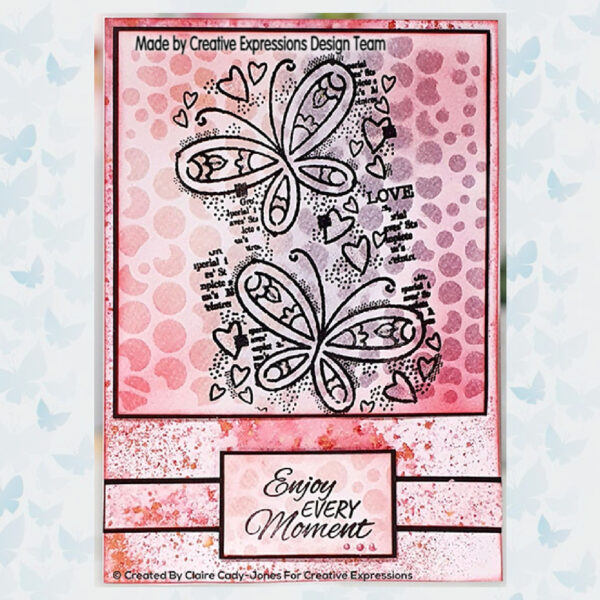 Woodware Clear Stempels Butterfly Confetti FRS853