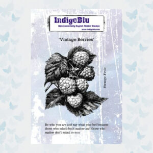 IndigoBlu Vintage Berries Rubber Stamp (IND0578)