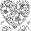 Julie Hickey Clear Stempels Fresh Florals Heart JH1028