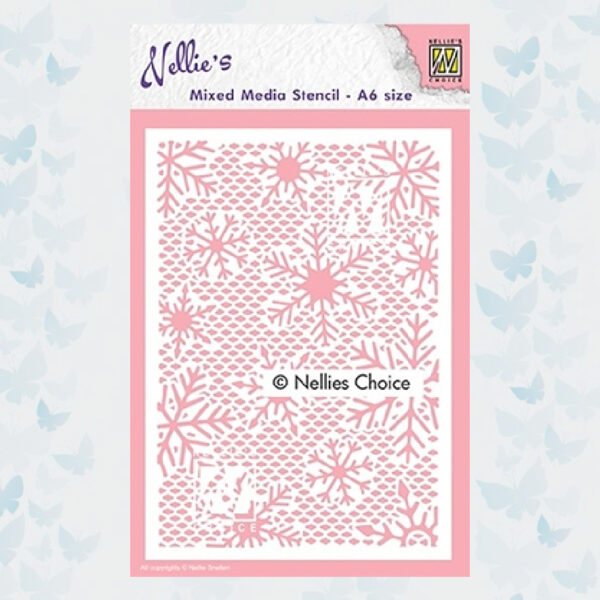 Nellie's Choice Mixed Media Stencil A6 Kleine Sneeuwvlokken MMSA6-015