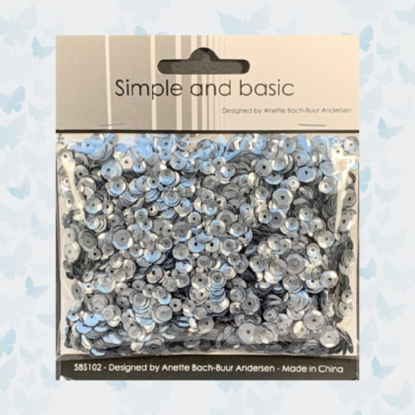 Simple and Basic Gunmetal Sequin Mix SBS102