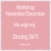 Live Workshop November/December dinsdag 28 november
