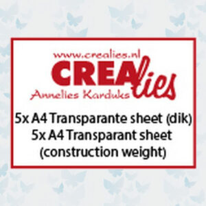 Crealies Basics 5x A4 Dikke Transparante Sheets CLBSTR01