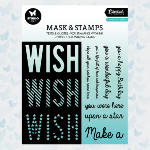 Studio Light Mask & Stamp Wish Sentiments Essentials 8pc nr.03 SL-ES-MST03