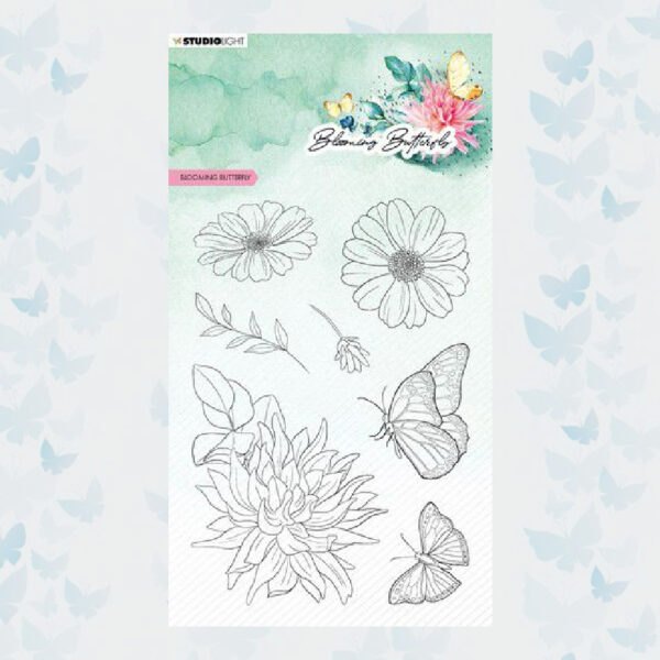 Studio Light Clear Stamp Blooming Butterfly nr.357 SL-BB-STAMP357