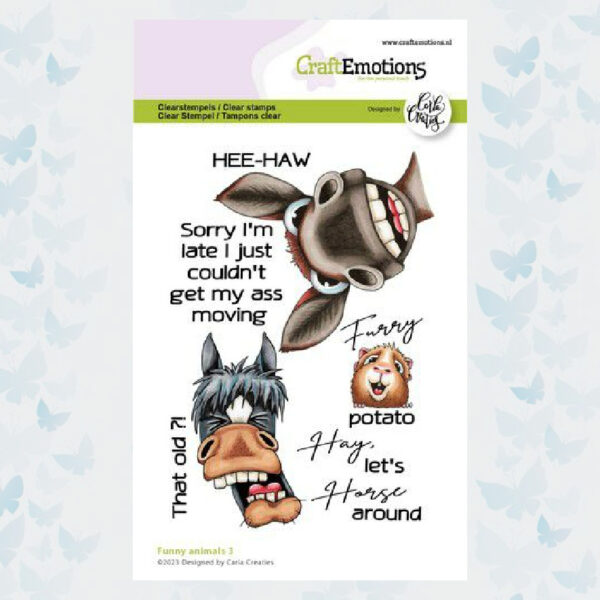 CraftEmotions Clearstamps - Funny Animals 3 Carla Creaties 130501/1566